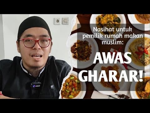VP0239 (1444H) | Nasihat Untuk Pemilik Rumah Makan Muslim: AWAS GHARAR | Ustadz Muflih Safitra, M.Sc