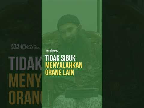 Tidak Sibuk Menyalahkan Orang Lain