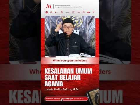VP1008 | Kesalahan Umum Saat Belajar Agama  | Ustadz Muflih Safitra, M.Sc. [1448H/2026]