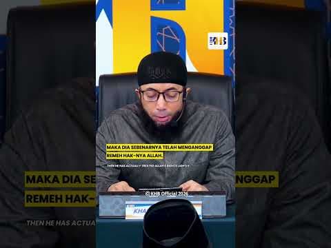 ALLAH SUDAH TUTUPI AIBMU, KENAPA KAMU SENDIRI YANG MEMBONGKARNYA? - KHALID BASALAMAH