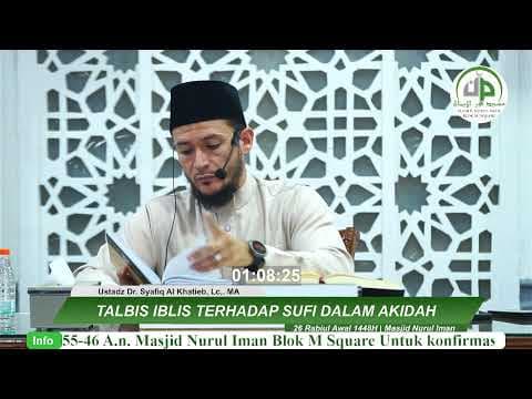 Talbis Iblis Terhadap Sufi Dalam Akidah - Ustadz Dr. Syafiq Al Khatieb, Lc,. MA