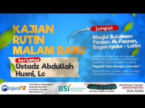 ⭕ [LIVE] KAJIAN RUTIN MALAM RABU - Ustadz Abdullah Husni, Lc حفظه الله تعالى